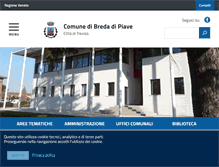 Tablet Screenshot of comune.bredadipiave.tv.it